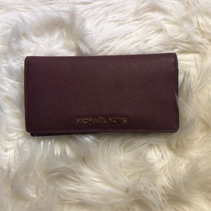 Maroon MK wallet
